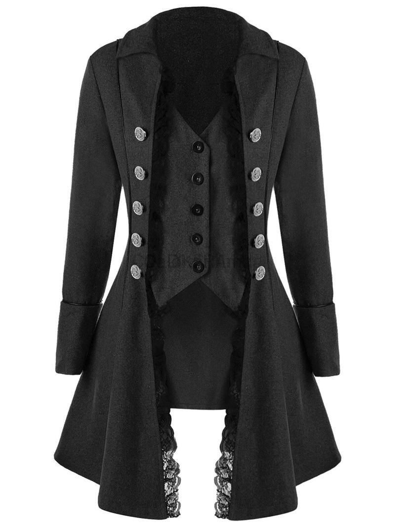 Winter Clothing Europe - ฤดูหนาวเสื้อแจ็คเก็ตสตรีกอธิคสตีมพังค์รัดตัวฮาโลวีนเครื่องแต่งกายวิคตอเรียนเสื้อท้ายยุคกลางโจรสลัดผู้หญิงเสื้อผ้า