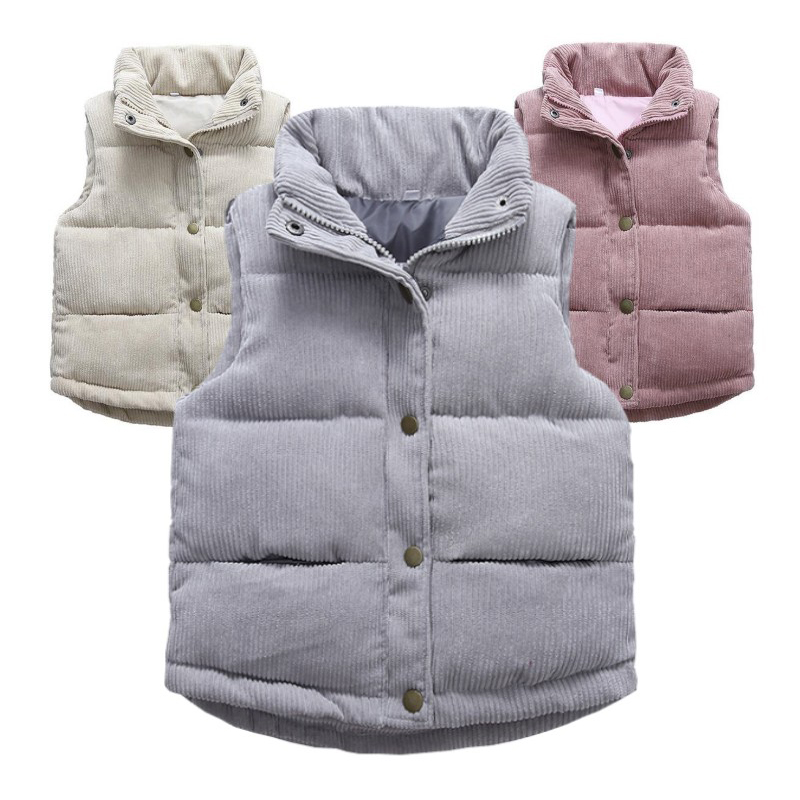 Winter Clothing For Kids - เสื้อกั๊กผ้าลูกฟูกสำหรับเด็กเด็กหญิงเด็กชายใหม่แจ็กเก็ตอุ่นหนาเสื้อกั๊กสำหรับเด็กฤดูใบไม้ร่วงกลางแจ้งฤดูหนาว busana Casual กีฬาใหม่