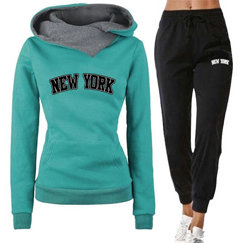 Winter Clothing New York - ชุดฮู้ดดี้ผู้หญิงสำหรับฤดูใบไม้ร่วงและฤดูหนาว ลายพิมพ์นิวยอร์ก เสื้อสเวตเตอร์ลำลองสำหรับใส่ในชีวิตประจำวัน ชุดกีฬาสำหรับกิจกรรมกลางแจ้งและวิ่งจ๊อกกิ้ง 2026