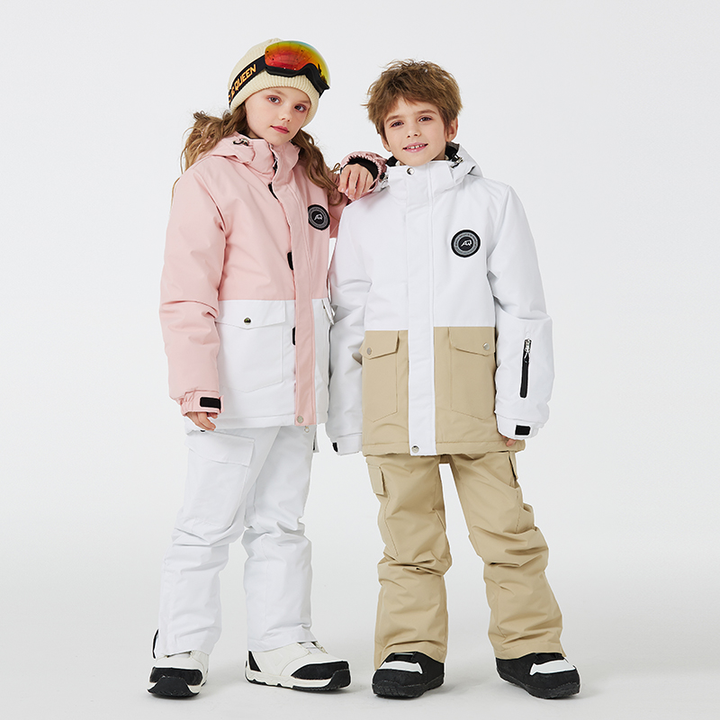 Winter Clothing For Kids - ชุดกันหิมะสำหรับเด็ก, ชุดเสื้อผ้าสโนว์บอร์ด, แจ็กเก็ตสกีและกางเกงขายาวรัดรูป, ชุดเด็กสำหรับฤดูหนาว, ชุดเด็กผู้ชายและเด็กผู้หญิง