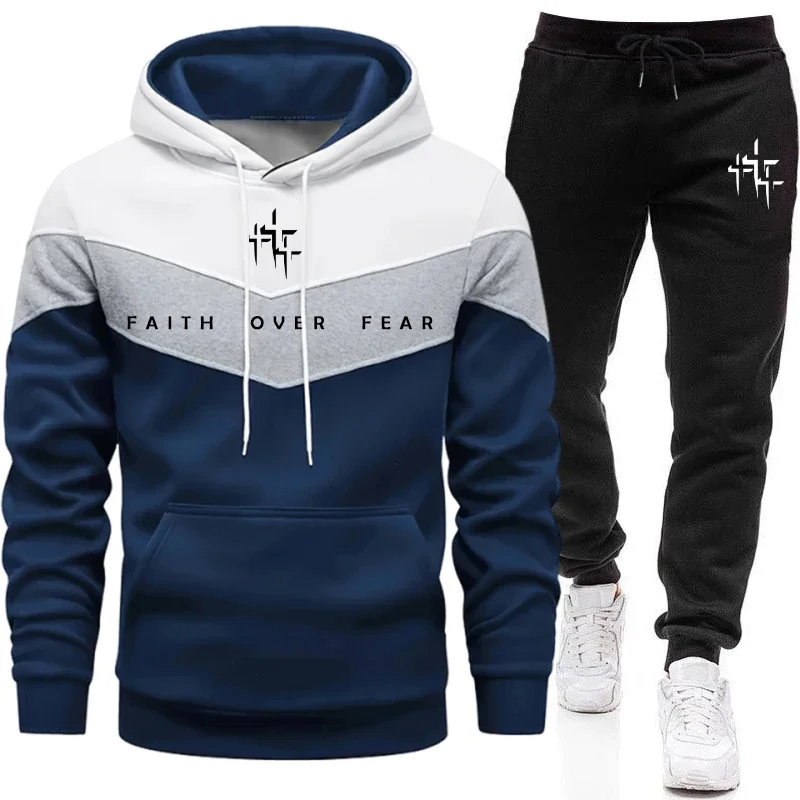 ชุดวอร์มผู้ชาย Faith Over Fear - Winter Clothing Hoodie บทวิจารณ์และราคา