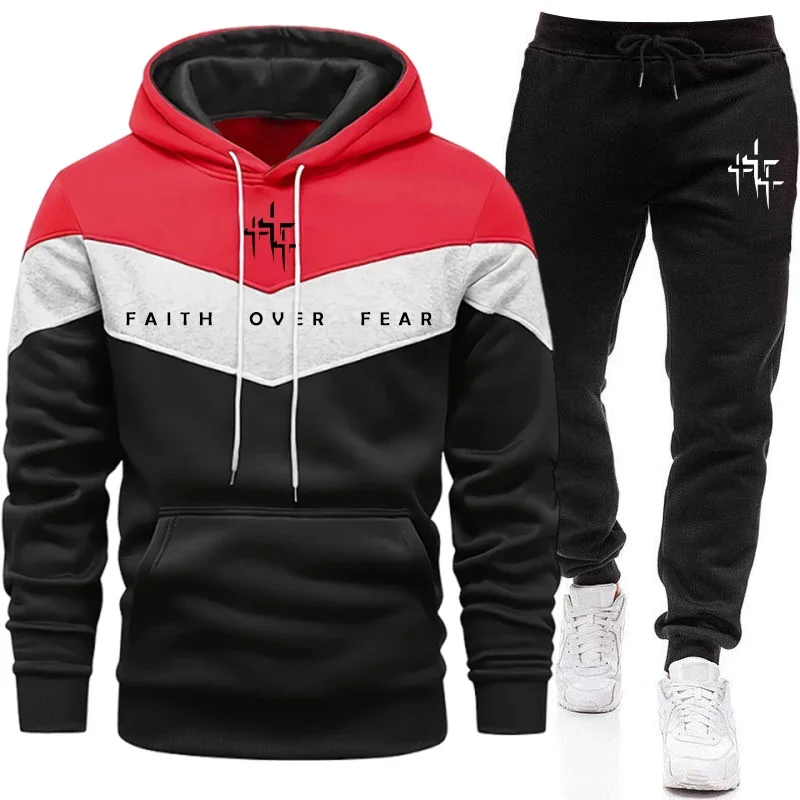 ชุดวอร์มผู้ชาย Faith Over Fear - Winter Clothing Hoodie บทวิจารณ์และราคา