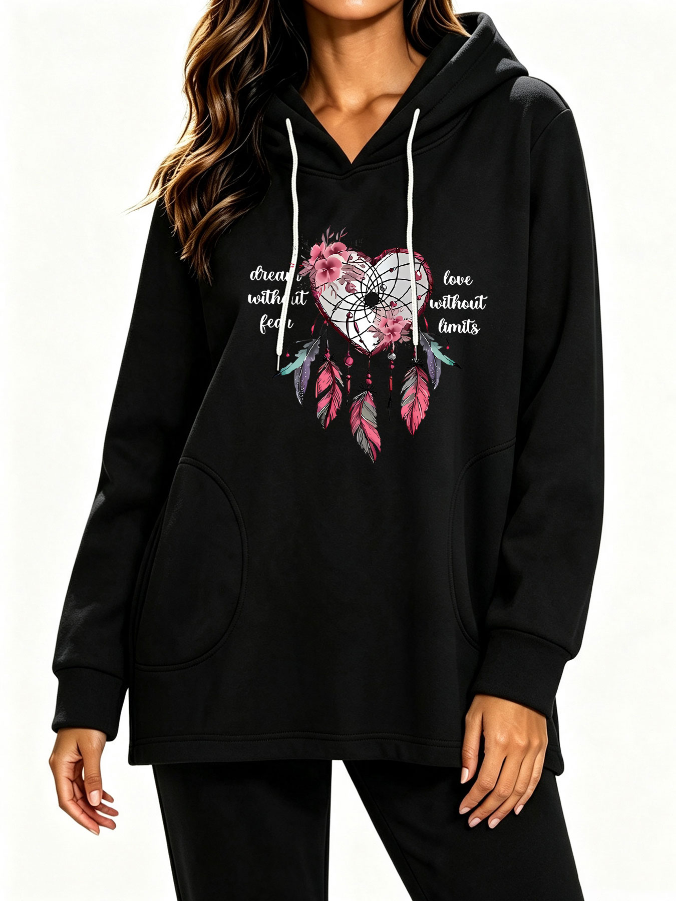 เสื้อฮู้ดดี้พิมพ์ลายคำภาษาอังก - Winter Clothing English บทวิจารณ์และราคา