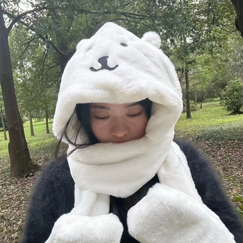 หมวกคลุมศีรษะแบบหนานุ่ม 3 in 1 - Winter Clothing For Kids บทวิจารณ์และราคา