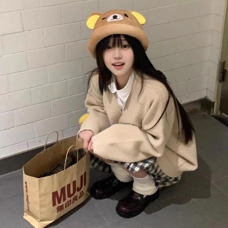 หมวกบักเก็ตลายหมีน้อยน่ารักสีน - Winter Clothing Photo บทวิจารณ์และราคา