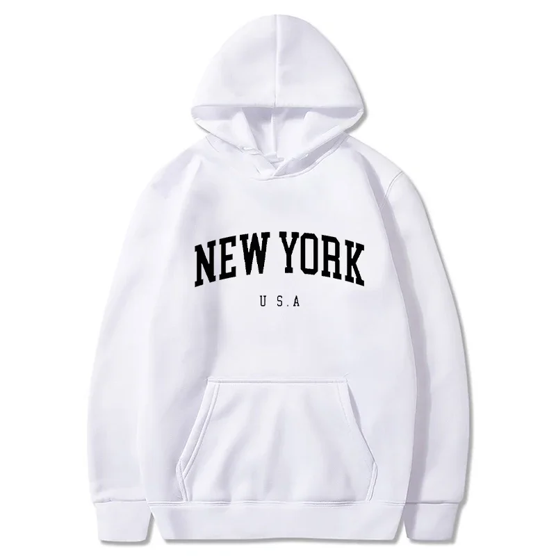 เสื้อฮู้ดดี้ New York Print สำ - Winter Clothing New York บทวิจารณ์และราคา